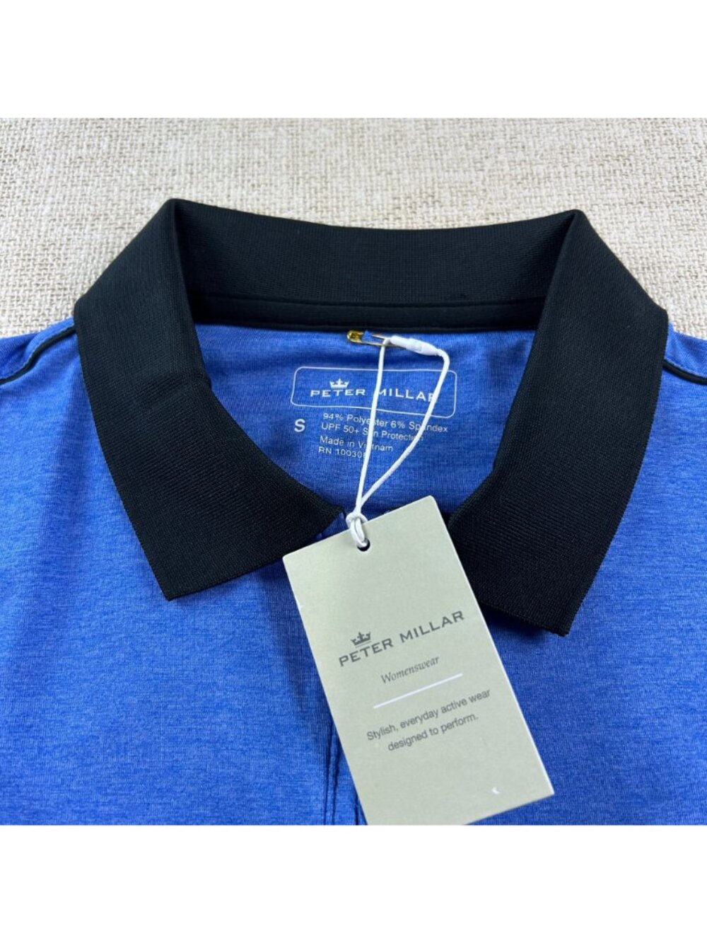 Peter Millar Women's Small 1/4 Zip Neck Sleeveless Polo Golf Shirt - Picture 2 of 7